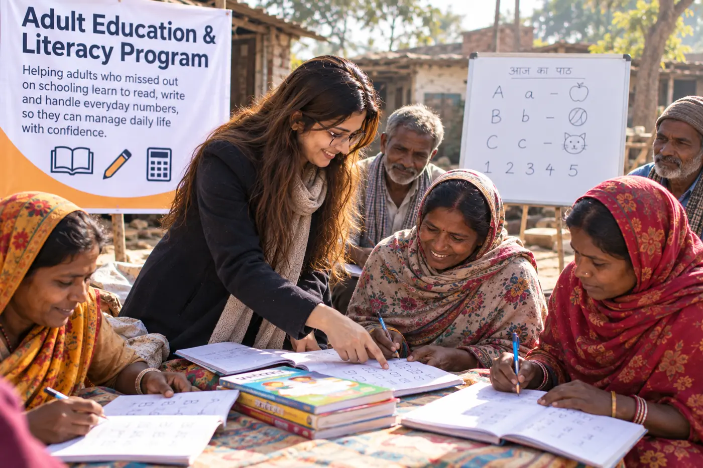 Adult education and literacy class