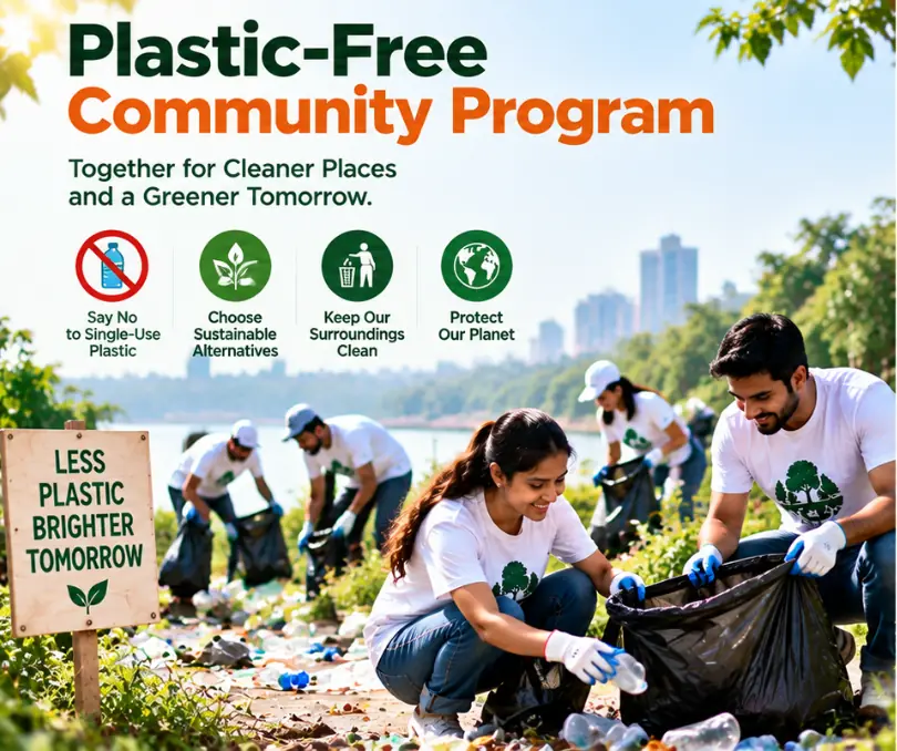 Plastic-free community clean-up
