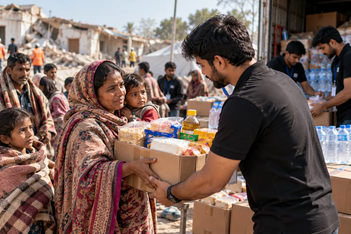 Emergency food support after a disaster