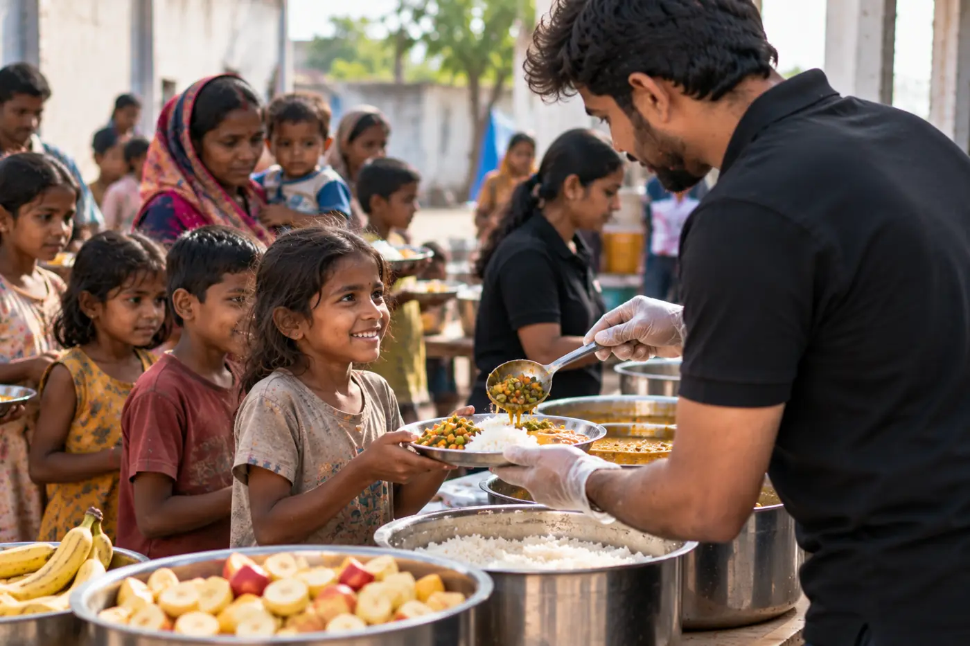 Nutritious meal served to a child