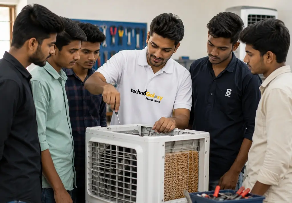 Trainees getting hands-on practice